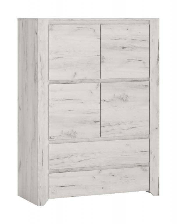 Angel TYP-33 - Chest of drawers 4D-2S, white oak, for handicrafts