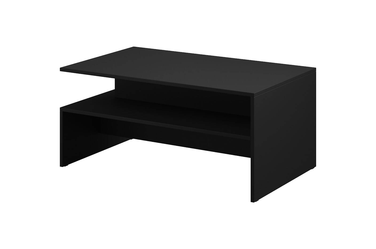 Athens coffee table, matte black / glossy black