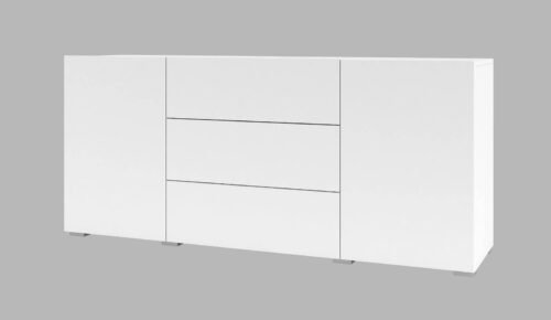 Ava chest of drawers, 2D3S, matt white/Wotan oak