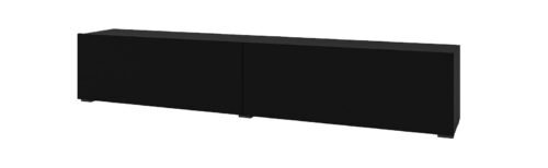 Ava two-door TV cabinet, black / Wotan oak