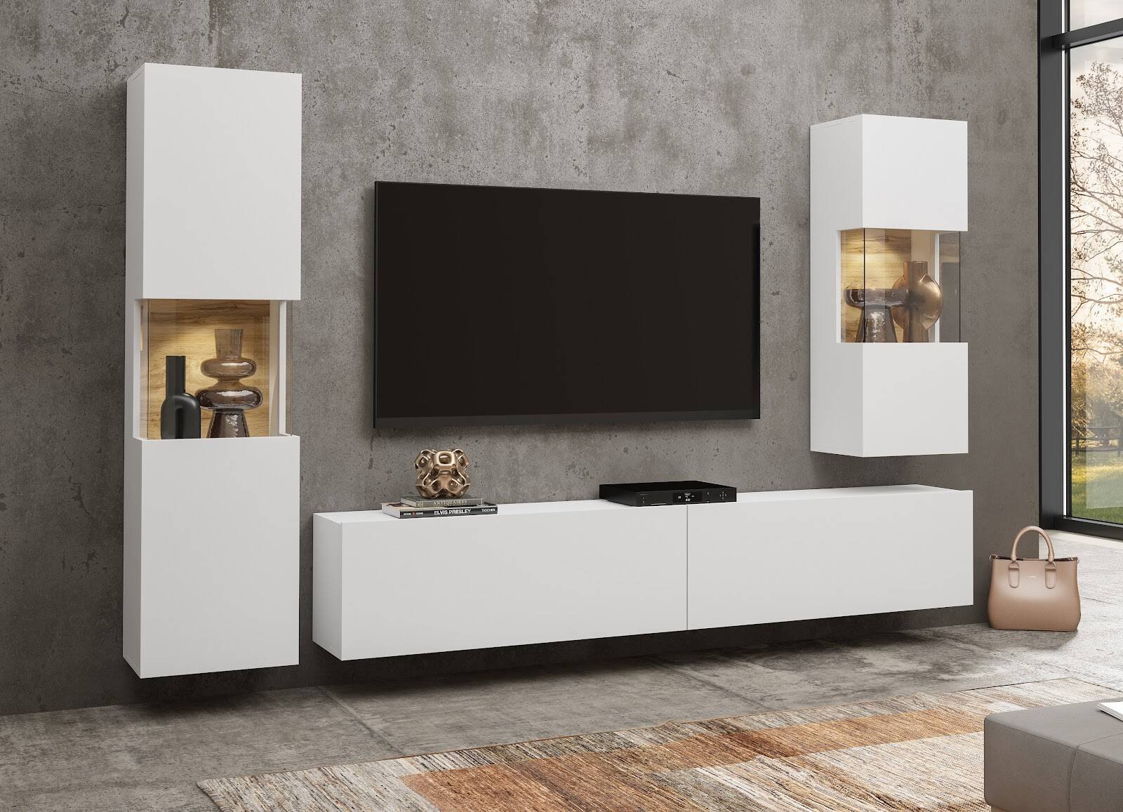 Ava wall cabinet 05+07+40 white / Wotan oak - Image 3