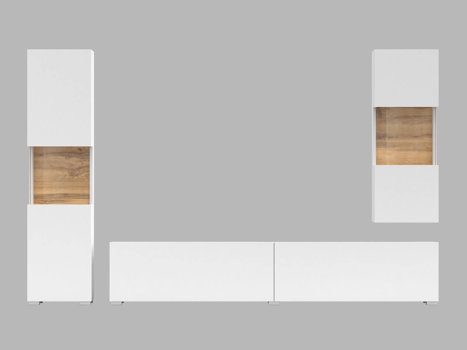 Ava wall cabinet 05+07+40 white / Wotan oak - Image 5