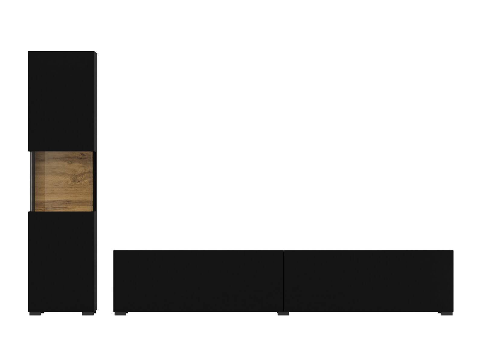 Ava wall cabinet 05+40 black / Wotan oak - Image 3