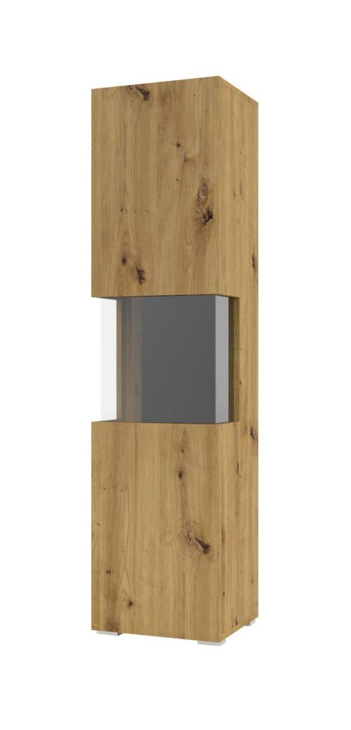 Ava 1-door craftsman display cabinet / black