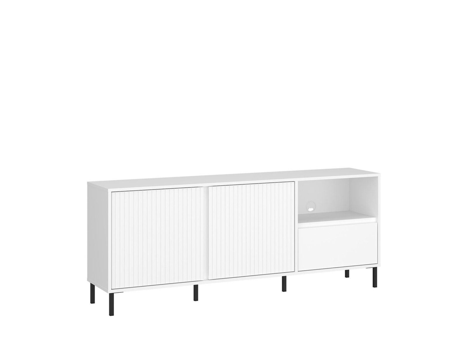 Avenale AVEF01 - TV cabinet 2D1S Alpine white glossy white