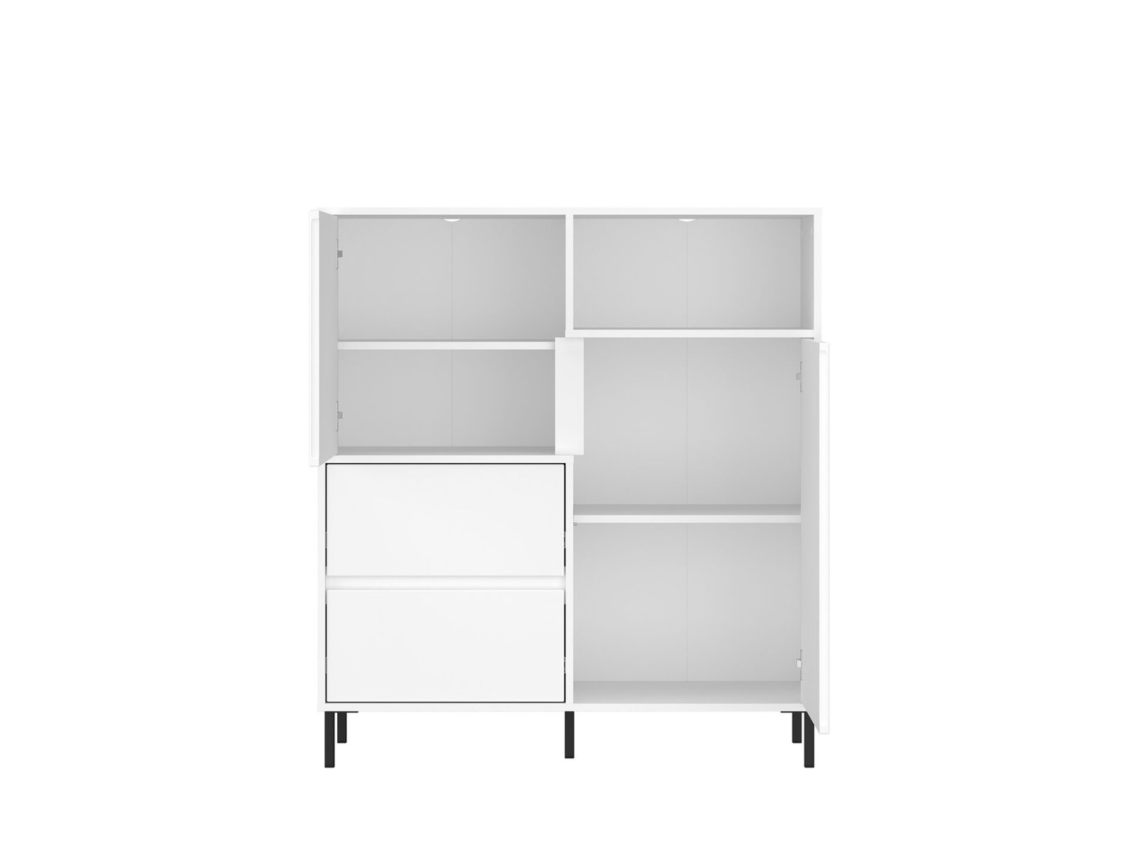 Avenale AVEK03 - Chest of drawers 2D2S Alpine white glossy white - Image 2