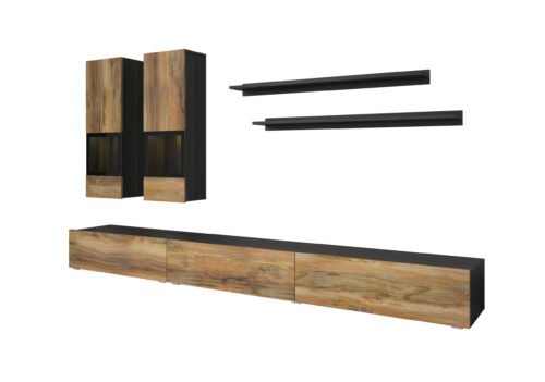 Baros wall cabinet, satin walnut/Touchwood