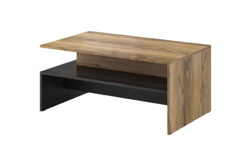 Bar coffee table, satin finish, walnut/touch-sensitive wood