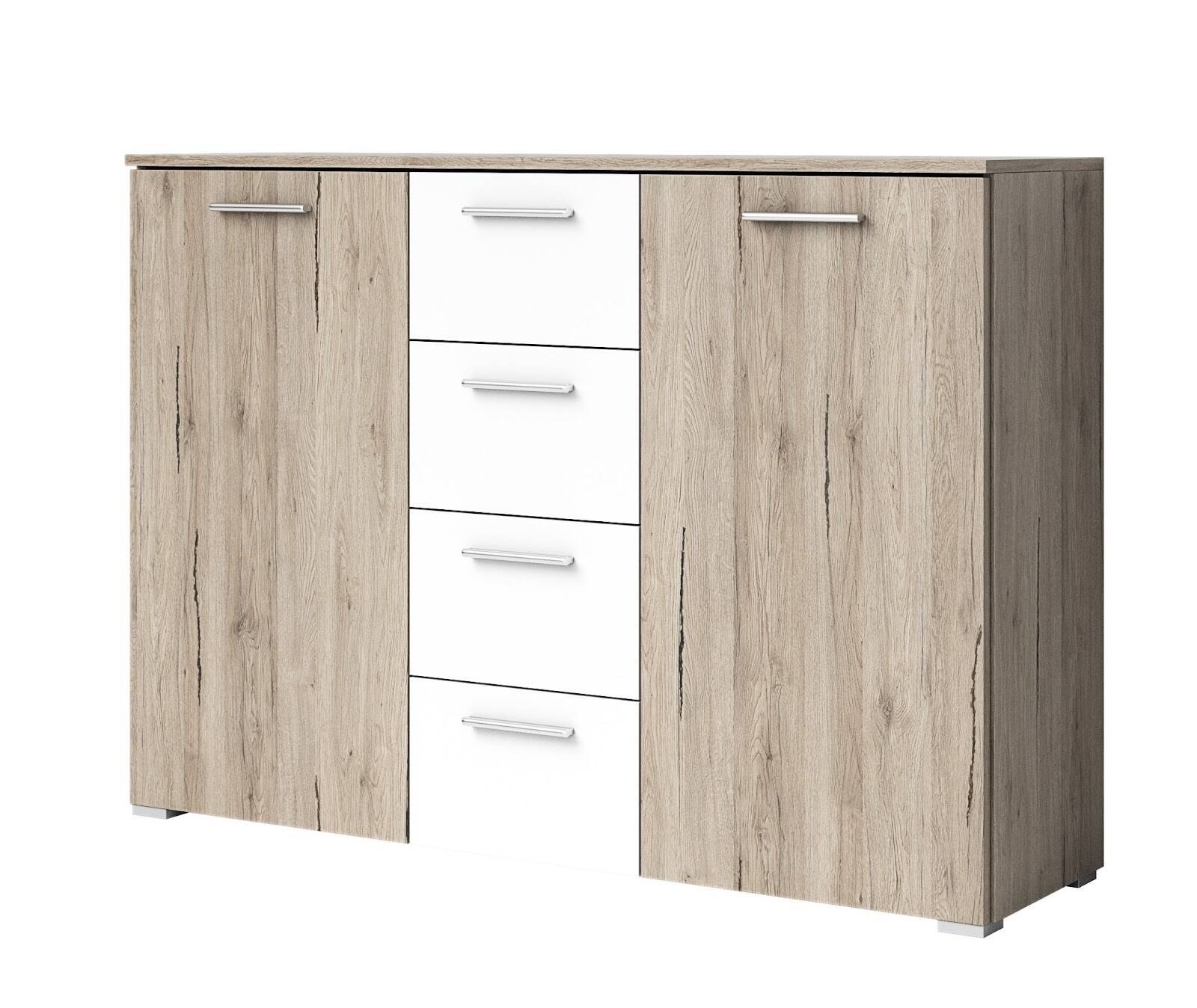 Beta chest of drawers 2D4S San Remo light / white