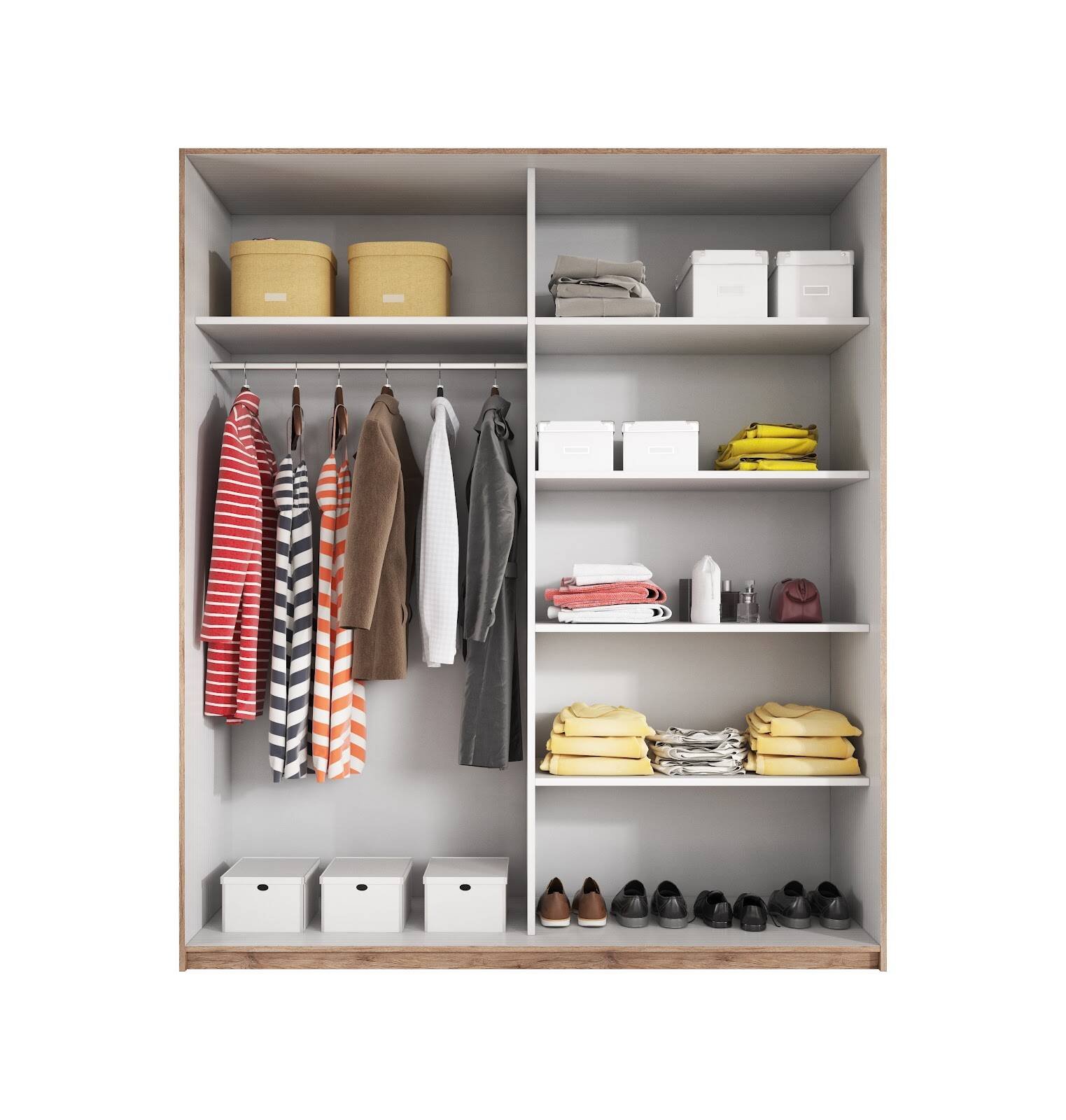 Beta 2-door wardrobe 180 cm Monastery Oak / Black - Image 3