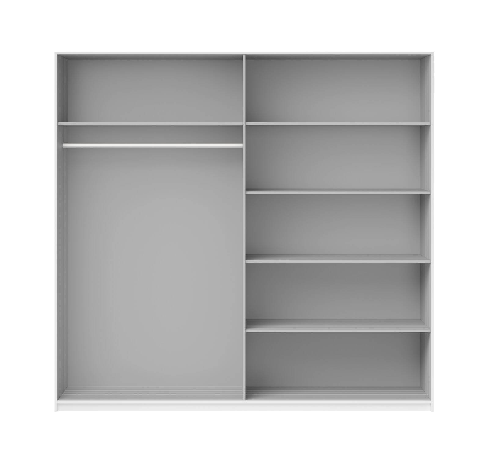 Beta - 2-door sliding wardrobe, white / glossy white, 200 cm - Image 3