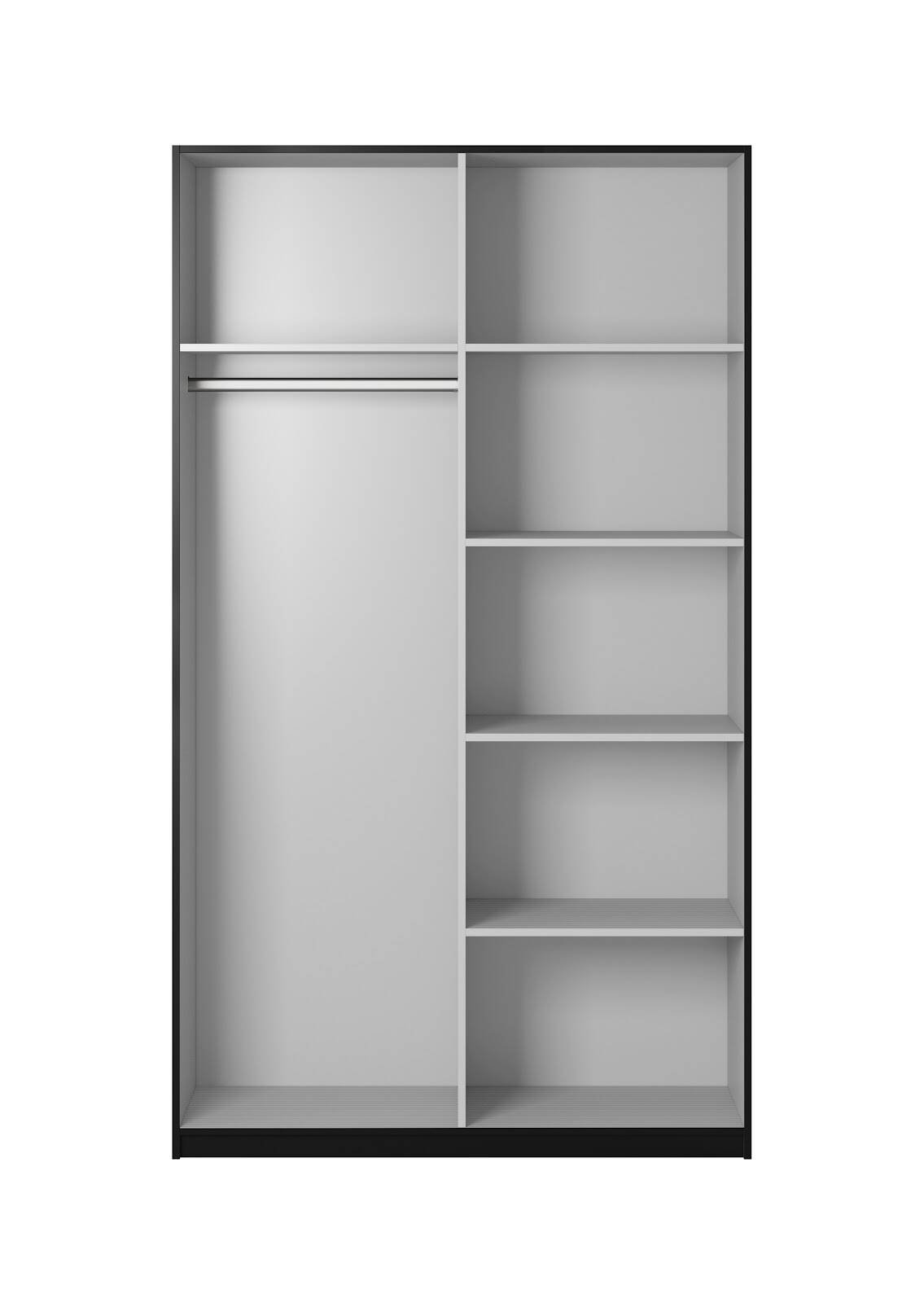Beta - 2-door sliding wardrobe with mirrors, 150 cm, black - Image 2