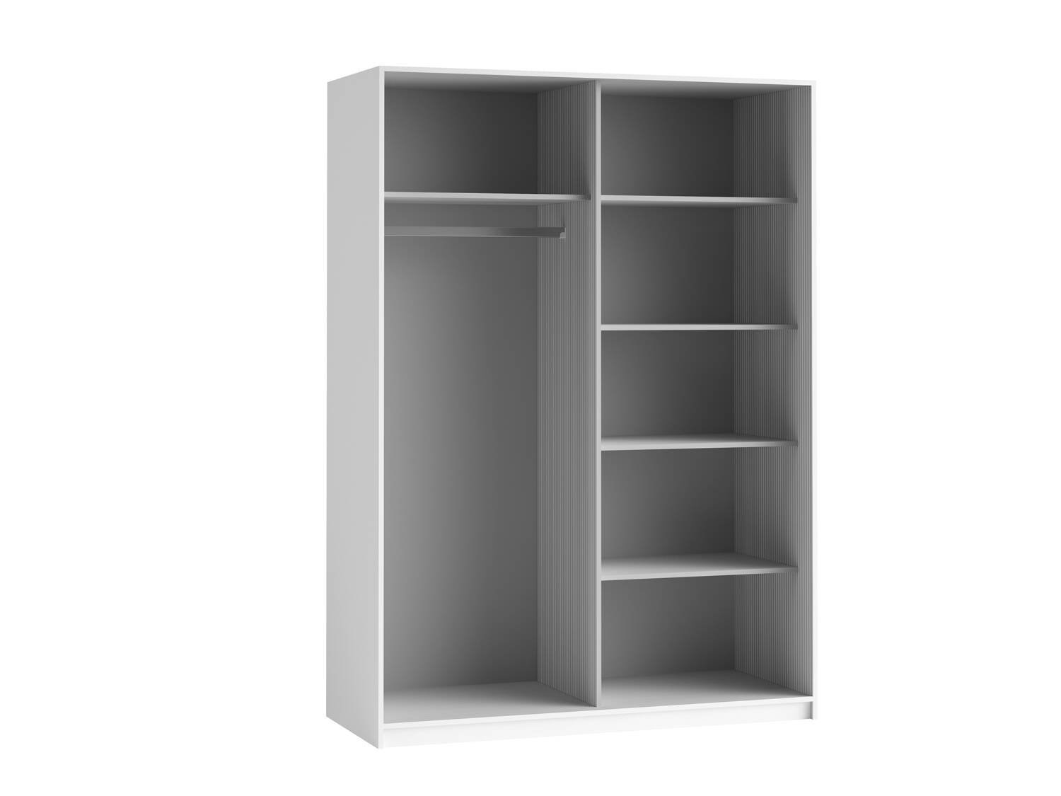 Beta two-door wardrobe with mirrors, 120 cm, white - Image 2