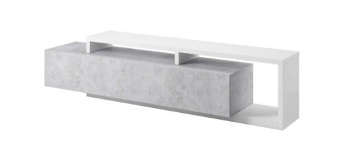 Bota TV cabinet with drawer, white / Colorado concrete
