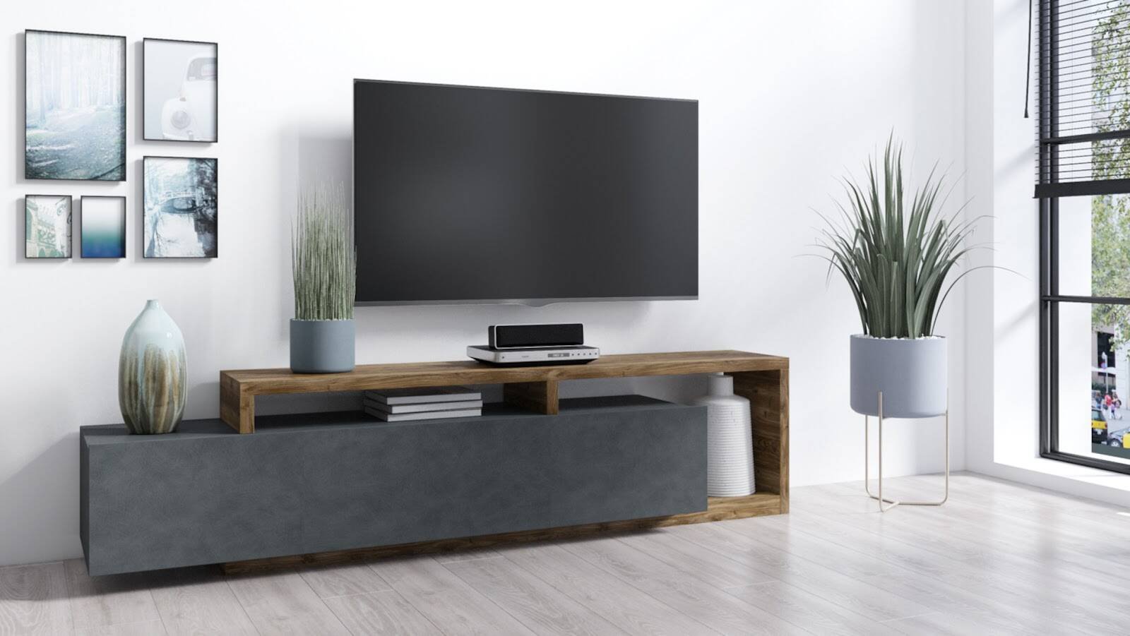 Bota TV cabinet with drawer Appenzell Spruce / Matera - Image 2