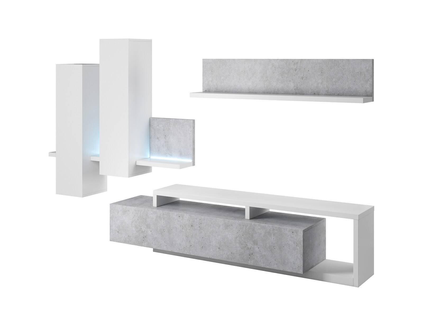 Bota wall cabinet 01+04+40 white / Colorado concrete