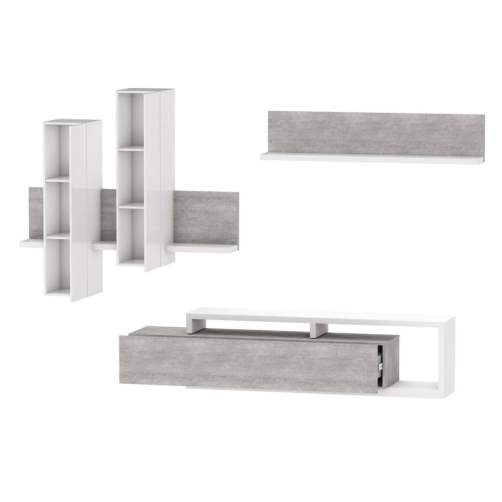 Bota wall cabinet 01+04+40 white / Colorado concrete - Image 4