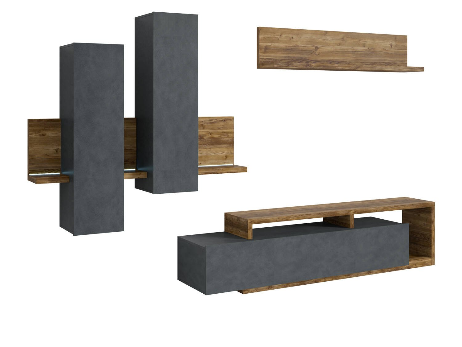 Bota wall unit 01+04+40 Appenzell Spruce / Matera