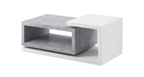 Bota coffee table, white / Colorado concrete