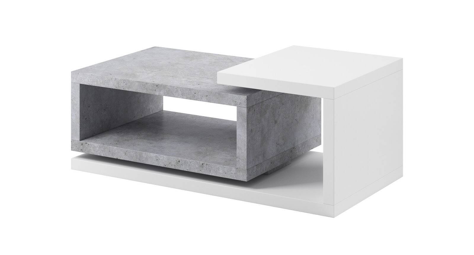 Bota coffee table, white / Colorado concrete