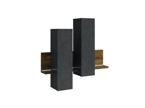 Bota hanging display case with shelf and lighting, Appenzell spruce/Matera