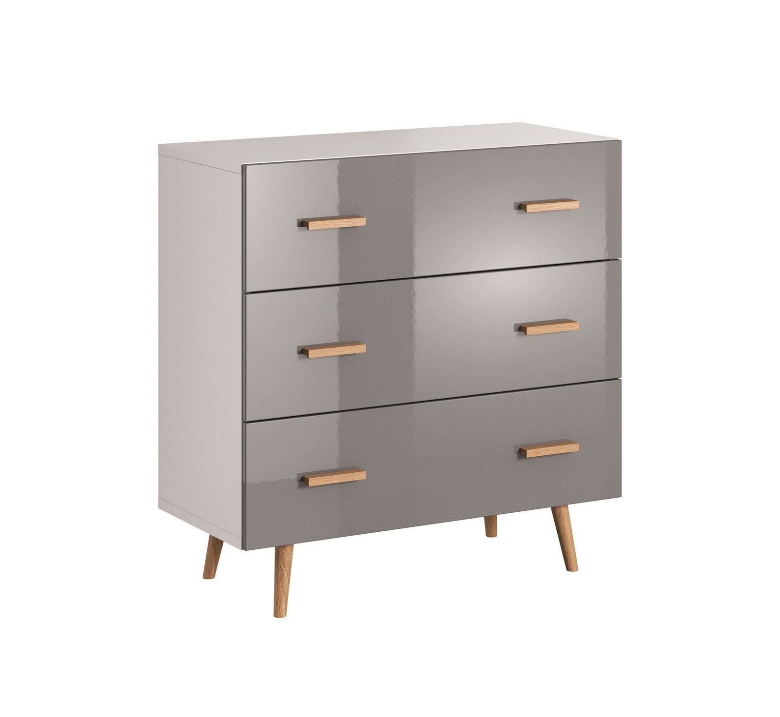 Brillo K3S - Chest of drawers with 3 drawers, grey