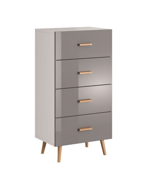Brillo K4S – 4-drawer chest of drawers, gray