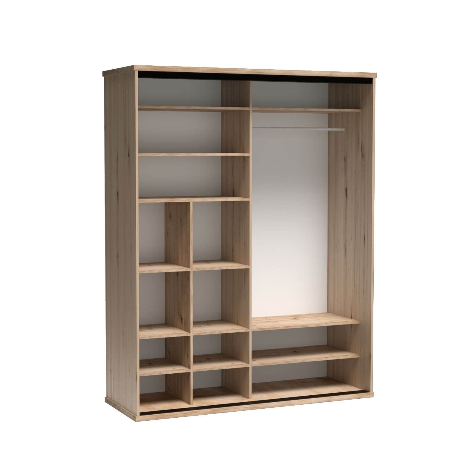 CALI-14 - 2D wardrobe with mirror and sliding doors, Artisan - Image 3