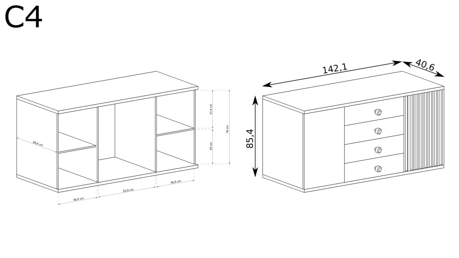 CALI-4 - 2D4S Artisan chest of drawers - Image 2