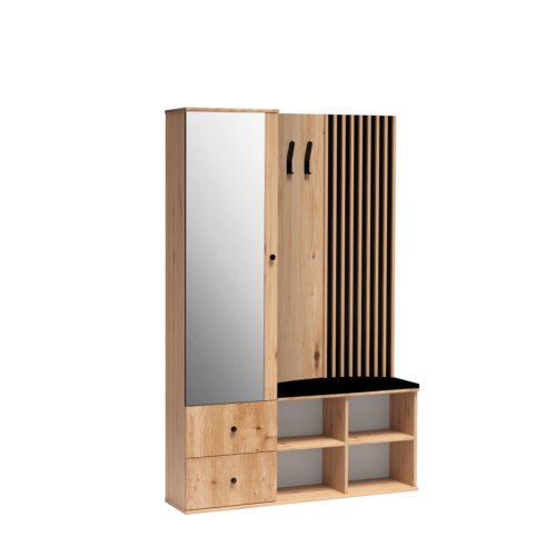 CALI – 1D2S Wardrobe with mirror and craftsman’s seat