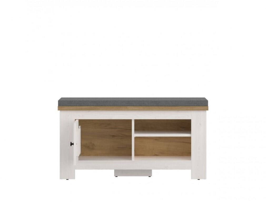 Celesto CELGD1 – single-door bench, Sibiu larch/coastal oak imitation - Image 2