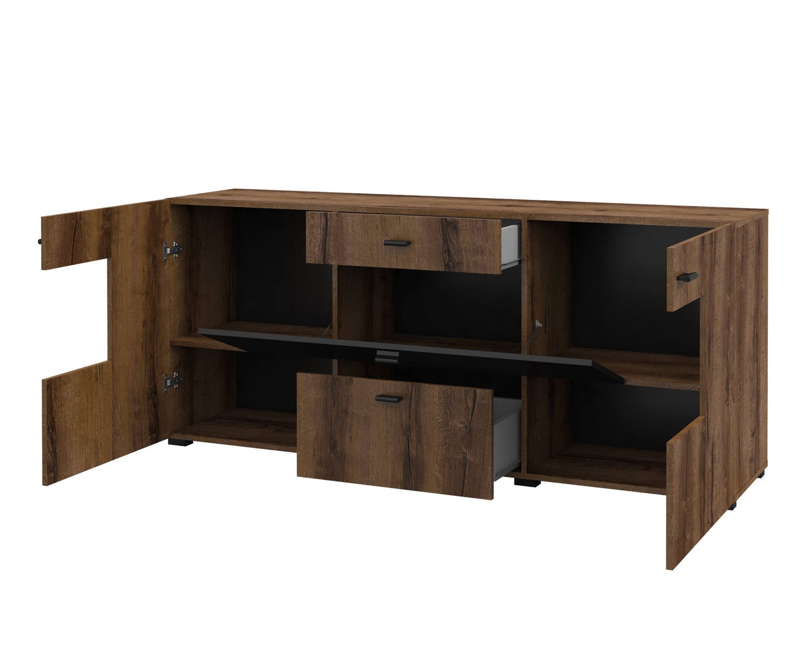Coby Chest of Drawers, 2 Drawers, Monastery Oak/Black Onyx - Image 2
