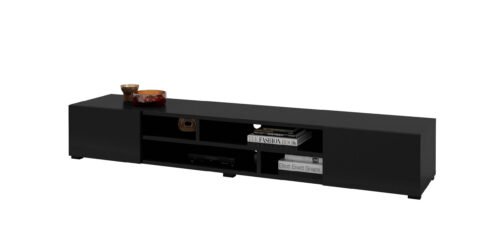 Coby Two-Door TV Cabinet, Black Onyx