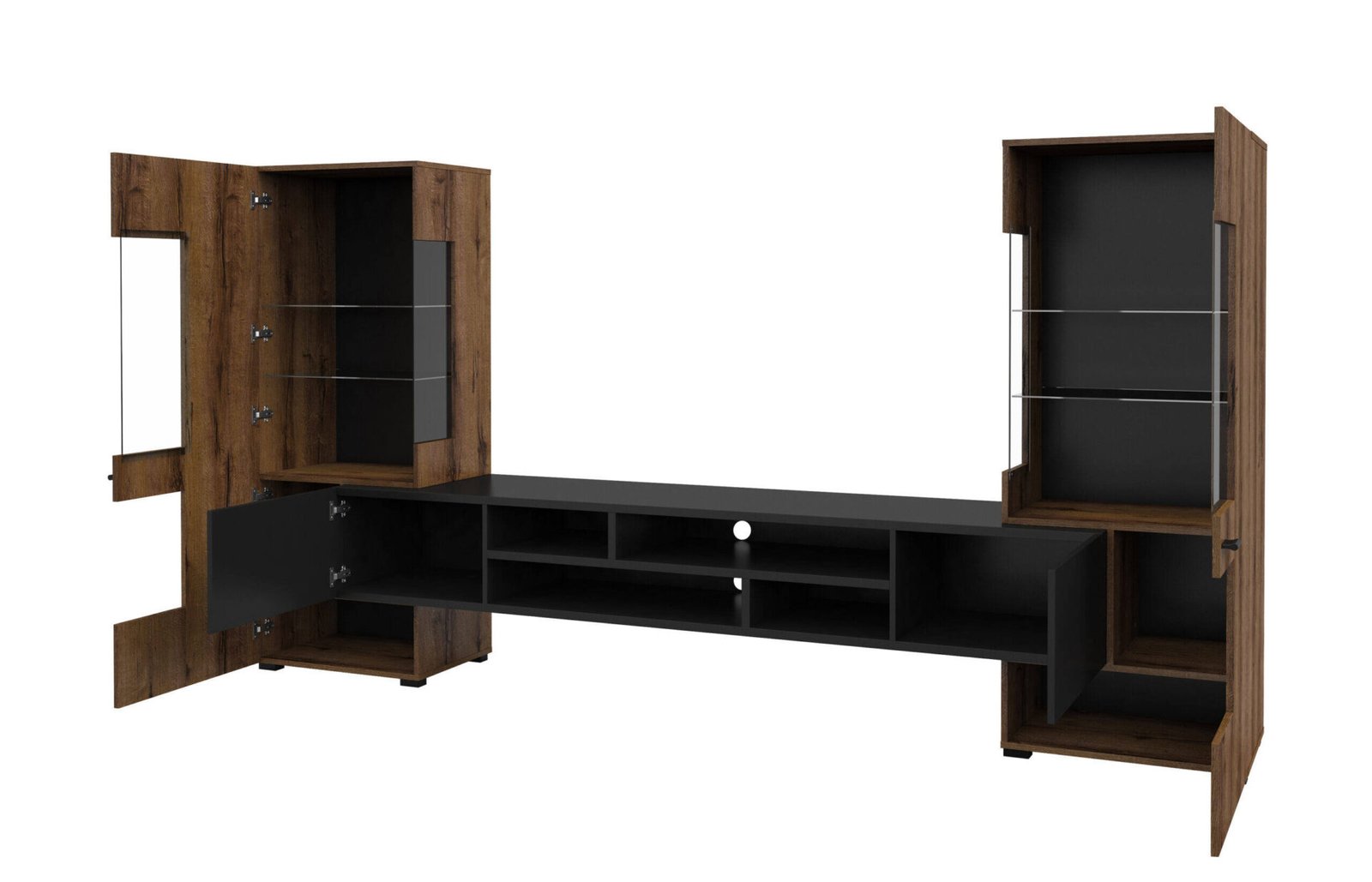Coby wall cabinet Monastery Oak / Black Onyx - Image 2