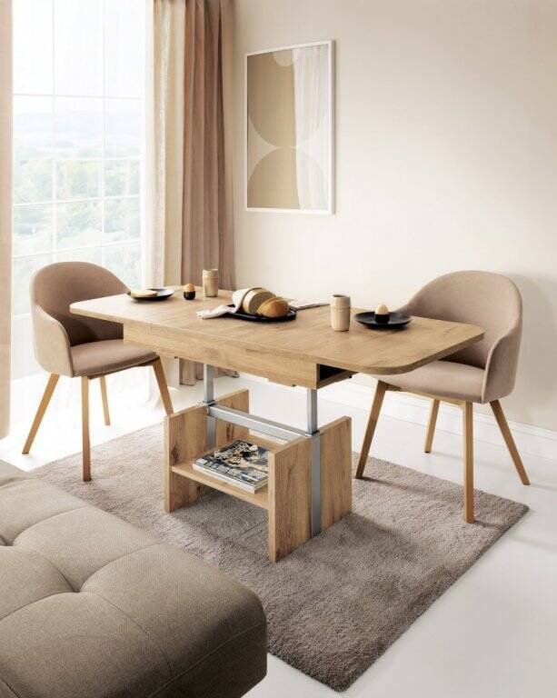 Cortado CRTT03 - Coast Evoke Oak Extendable Coffee Table - Image 3