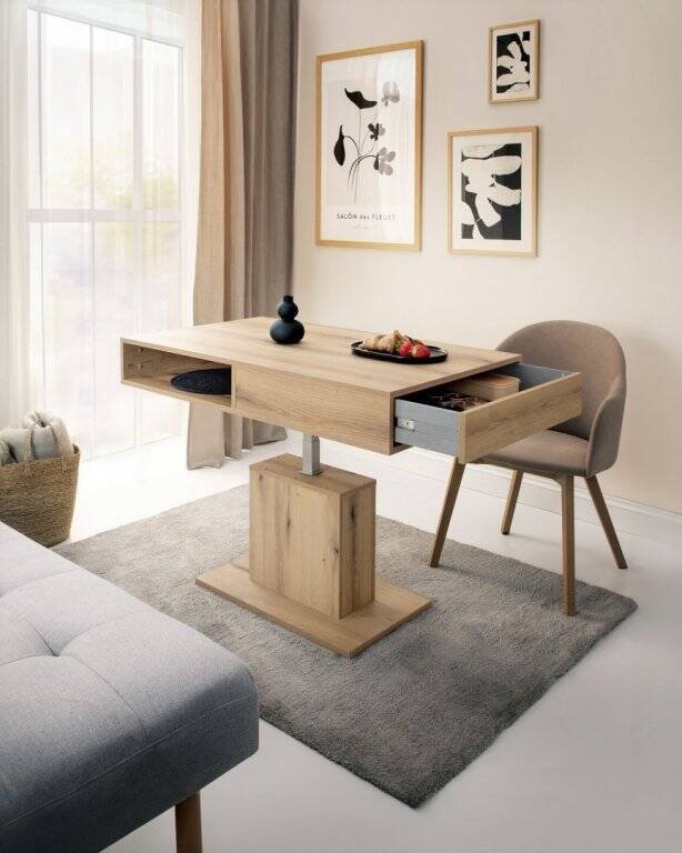 Cortado CRTT04 - Bench, Extendable Coffee Table 1S, Alpine White - Image 3