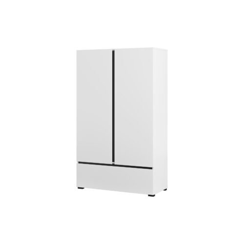 Cross S – chest of drawers, 2 drawers, 1 drawer, white, black, onyx, matte