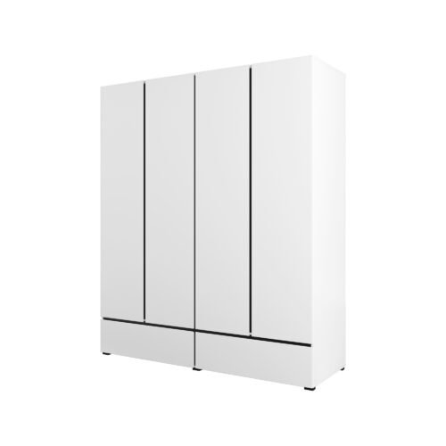 Cross S – Wardrobe 4D2S, white, black, onyx, matte