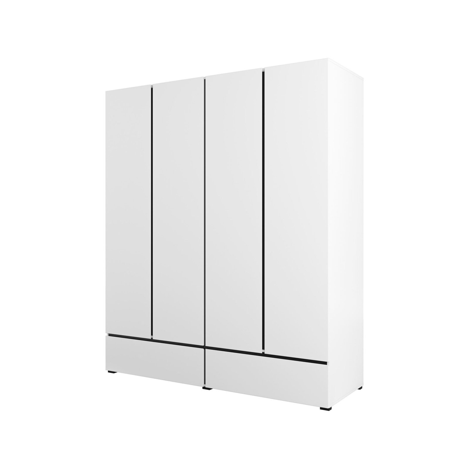 Cross S – Wardrobe 4D2S, white, black, onyx, matte