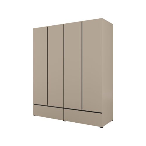 Cross S – wardrobe 4D2S, Congo black onyx matte color