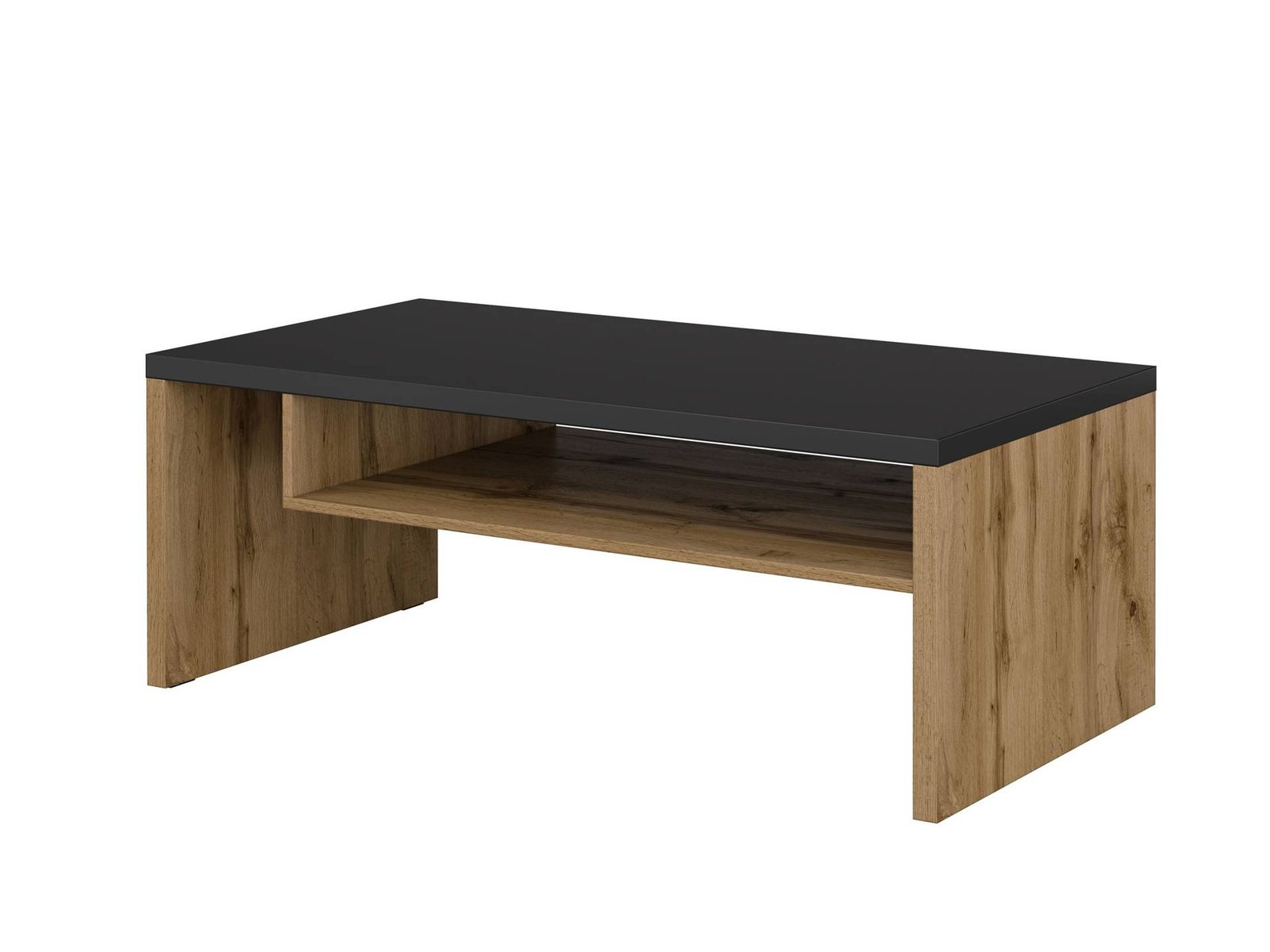 Cross - Wotan oak coffee table, matte black