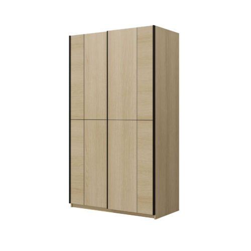 CUBE – Wardrobe with 2 sliding doors, 120 cm, Lindberg oak