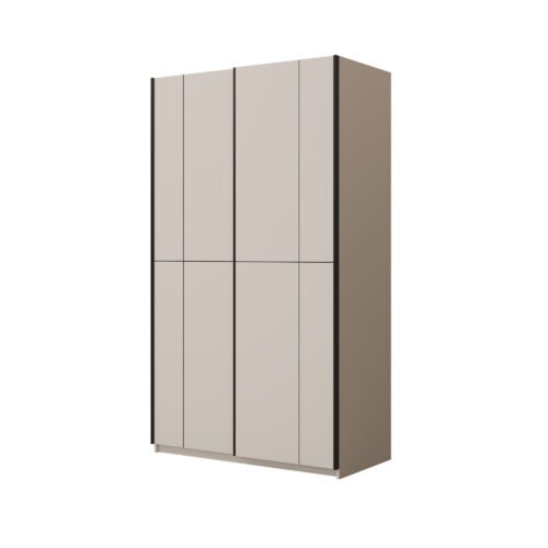 CUBE- Wardrobe with 2 sliding doors, 120 cm, cashmere