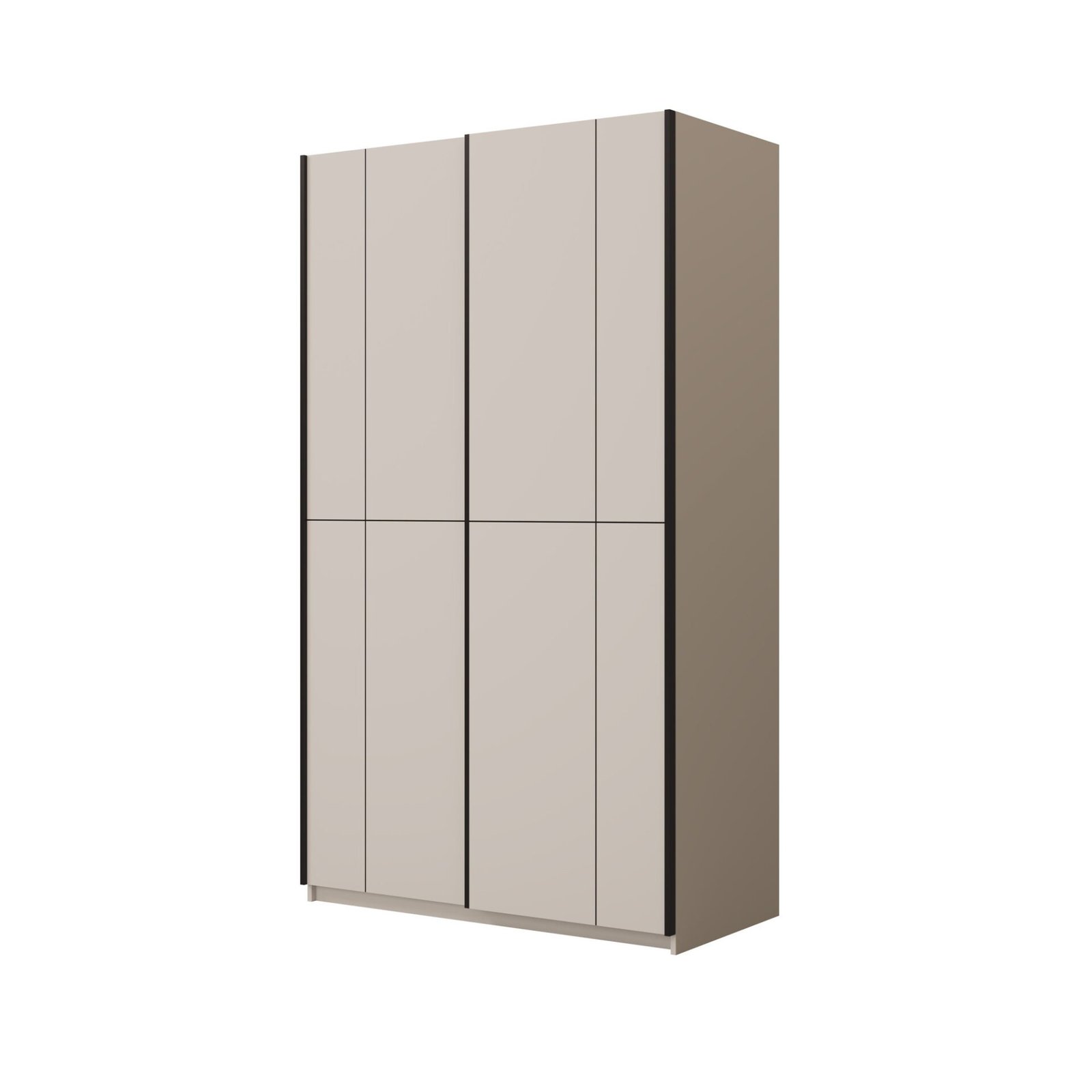 CUBE- Wardrobe with 2 sliding doors, 120 cm, cashmere