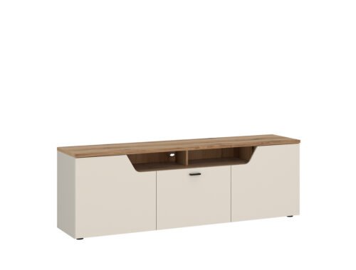 CUT OUT CTUF01 – TV cabinet 2D1K Kashmir oak color, coastal style, with spring pattern