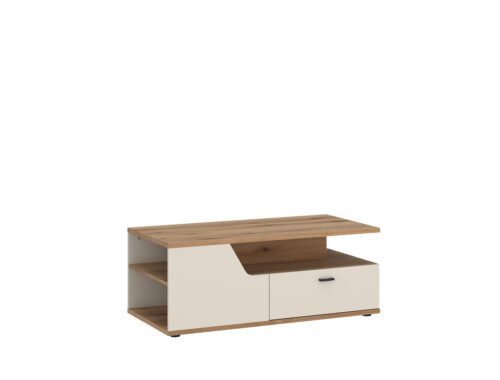 CUT OUT CTUT01 – 1-drawer coffee table made of Coast Oak Evoke Cashmere
