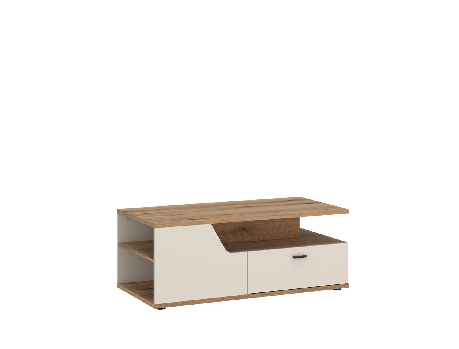 CUT OUT CTUT01 – 1-drawer coffee table made of Coast Oak Evoke Cashmere
