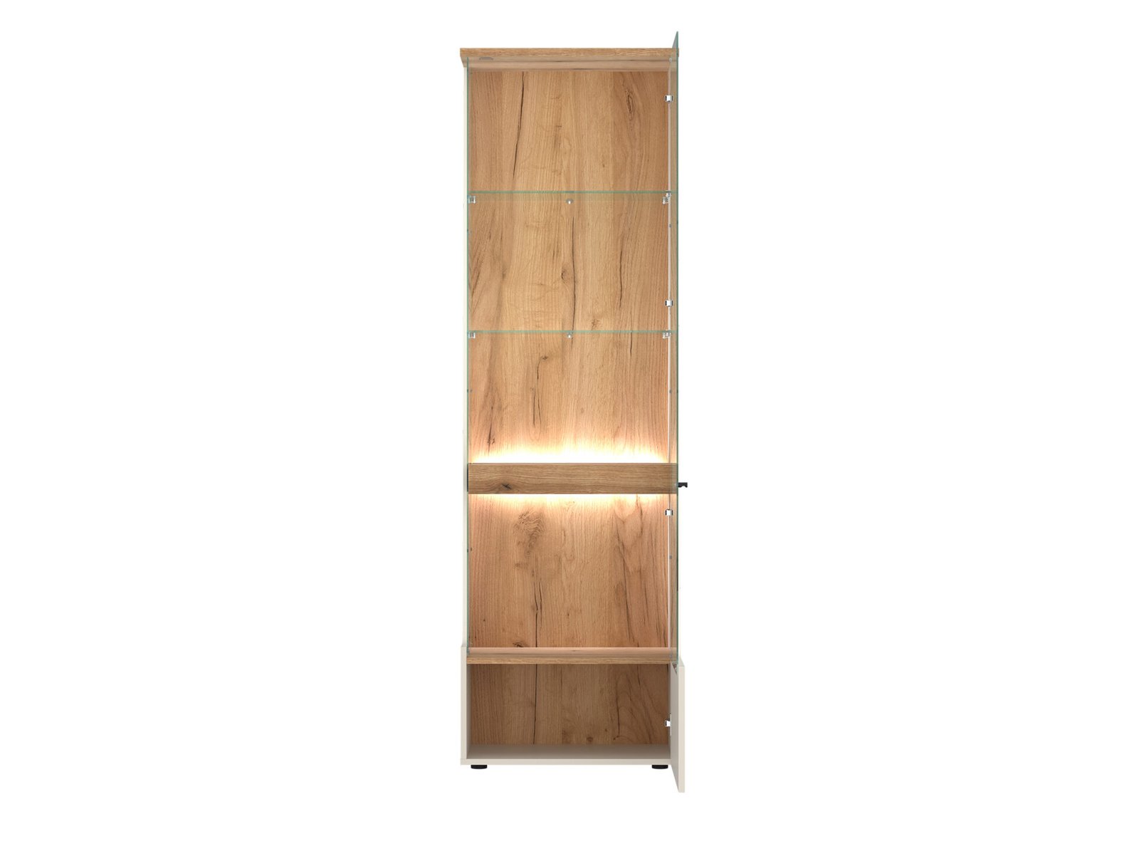 CUT OUT CTUV01R - Single door display cabinet, right, cashmere oak, Coast Evoke - Image 2