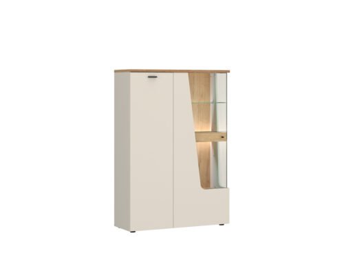 CUT OUT CTUV02L – 2D display cabinet left, cashmere oak, Coast Evoke