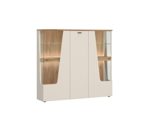 CUT OUT CTUV03 – 3D Cashmere Oak Coast Evoke Display Cabinet